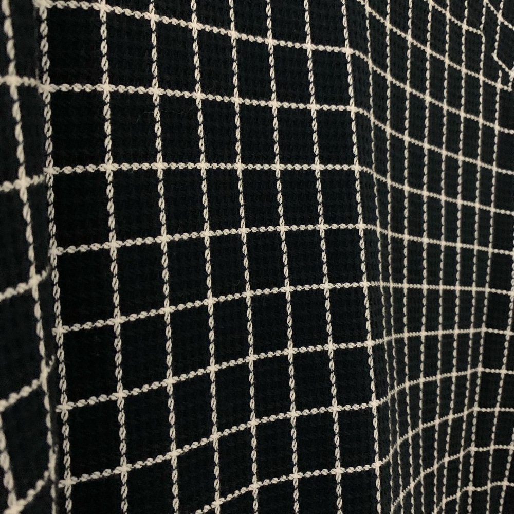 J. Crew Factory navy blue and white windowpane sleeveless mini shift dress - Picture 5 of 5